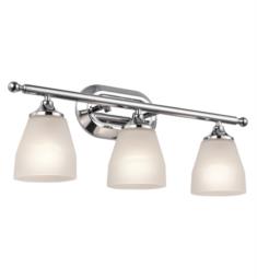 Kichler 5448 Ansonia 3 Light 23" Incandescent Wall Mount Bath Light with Dome Shaped Glass Shade