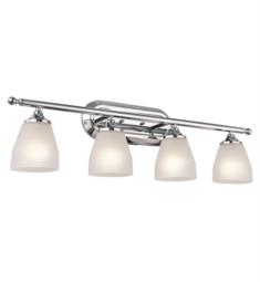 Kichler 5449 Ansonia 4 Light 31 1/4" Incandescent Wall Mount Bath Light with Dome Shaped Glass Shade