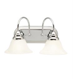 Kichler 5992 Telford 2 Light 18" Incandescent Wall Mount Bath Light with Bell Shaped Glass Shade