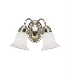 Kichler 6122 2 Light 13 1/2" Incandescent Wall Mount Bath Light with Bell Shaped Glass Shade