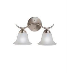 Kichler 6322 Dover 2 Light 14 1/4" Incandescent Wall Mount Bath Light with Bell Shaped Glass Shade