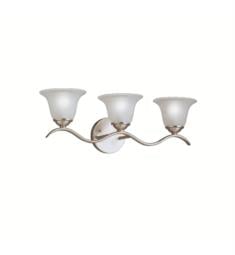 Kichler 6323 Dover 3 Light 22 1/2" Incandescent Wall Mount Bath Light with Bell Shaped Glass Shade