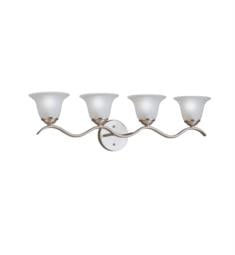 Kichler 6324 Dover 4 Light 30 1/2" Incandescent Wall Mount Bath Light with Bell Shaped Glass Shade