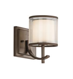 Kichler 45449MIZ Tallie 1 Light 5" Incandescent Wall Sconce with Glass Shade in Mission Bronze