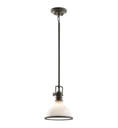 Kichler 43764 Hatteras Bay 1 Light Incandescent Mini Pendant with Cone Shaped Glass Shade