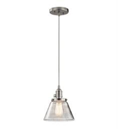 Kichler 43851 Avery Bay 1 Light 8 1/4" Incandescent Mini Pendant with Cone Shaped Glass Shade