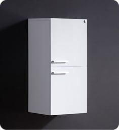 Fresca FST8091WH White Bathroom Linen Side Cabinet with 2 Storage Areas