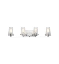 Kichler 45298 Alton 4 Light 33 3/4" Incandescent Wall Mount Bath Light with Cone Shaped Glass Shade