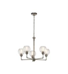 Kichler 43993 Niles 5 Light 26" Incandescent Single Tier Chandelier with Globe Shaped Glass Shade