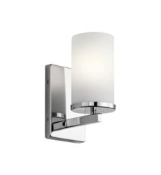 Kichler 45495 Crosby 1 Light 4 1/2" Incandescent Wall Sconce with Cylinder Shaped Glass Shade