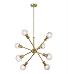 Kichler 43118NBR Armstrong 8 Light Incandescent Single Tier Chandelier in Natural Brass