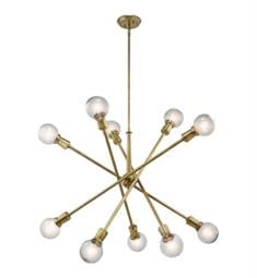 Kichler 43119NBR Armstrong 10 Light Incandescent Single Tier Chandelier in Natural Brass