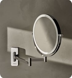 Robern 7M0008WUFN76S 10 5/8" Wall Mount Magnification Double Sided Mirror in Chrome