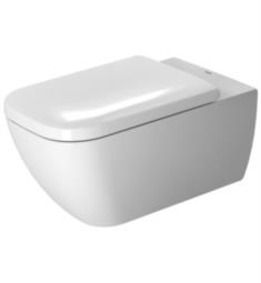 Duravit 255009 Happy D.2 Dual Flush One-Piece Wall Mounted Rimless Elongated Toilet in White Finish