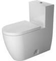 Duravit 217301 ME by Starck Single Flush/Dual Flush One-Piece Floor Mounted Rimless Elongated Toilet in White Finish