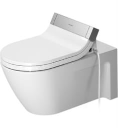 Duravit 253309 Starck 2 24 3/8" Dual Flush One-Piece Wall Mounted Elongated Toilet in White Finish