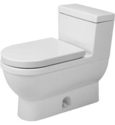 Duravit 212001 Starck 3 Single Flush One-Piece Floor Mounted Elongated Toilet in White Finish