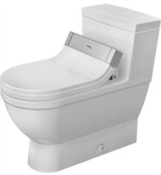 Duravit 212051 Starck 3 28 1/8" Single Flush One-Piece Floor Mounted Elongated Toilet in White Finish