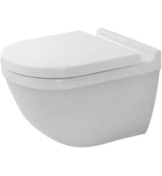 Duravit 222509 Starck 3 21 1/4" Dual Flush One-Piece Wall Mounted Elongated Toilet in White Finish