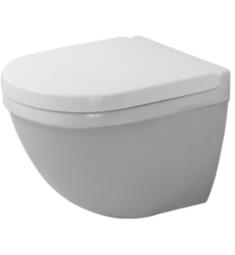 Duravit 222709 Starck 3 Dual Flush One-Piece Wall Mounted Compact Elongated Toilet in White Finish