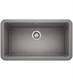 Blanco 401900 Ikon 33" Single Bowl Farmhouse/Front-Apron Silgranit Kitchen Sink in Metallic Gray