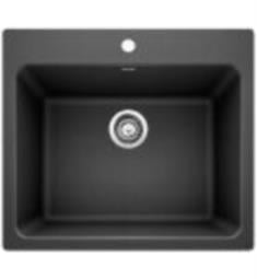 Blanco 401920 Liven 25" Single Bowl Drop In/Undermount Laundry Silgranit Kitchen Sink in Anthracite