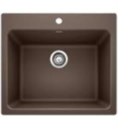 Blanco 401922 Liven 25" Single Bowl Drop In/Undermount Laundry Silgranit Kitchen Sink in Cafe Brown