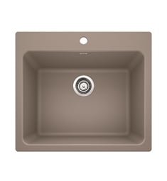 Blanco 401924 Liven 25" Single Bowl Drop In/Undermount Laundry Silgranit Kitchen Sink in Metallic Gray