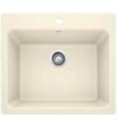 Blanco 401925 Liven 25" Single Bowl Drop In/Undermount Laundry Silgranit Kitchen Sink in Biscuit