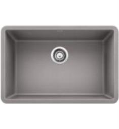 Blanco 522428 Precis 26 7/8" Single Bowl Undermount Silgranit Kitchen Sink in Metallic Gray