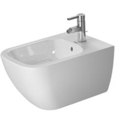 Duravit 2258150000 Happy D.2 Single Hole Wall Mount Bidet in White Finish Without WonderGliss