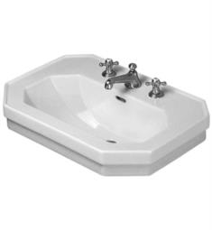 Duravit 043860 1930 Series 23 5/8" Wall Mount Bathroom Sink with Overflow and Tap Platform