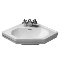 Duravit 0793420000 1930 Series 23 3/8" Wall Mount Bathroom Sink with Overflow and Tap Platform