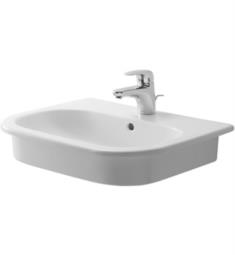 Duravit 0337540 D-Code 21 1/2" Drop In Vanity Bathroom Sink with Overflow and Tap Platform