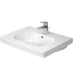Duravit 034265 D-Code 25 5/8" Drop In Bathroom Sink with Overflow and Tap Platform