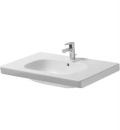 Duravit 034285 D-Code 33 1/2" Drop In Bathroom Sink with Overflow and Tap Platform
