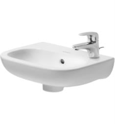 Duravit 070536 D-Code 14 1/8" Wall Mount Handrinse Bathroom Sink with Overflow and Tap Platform