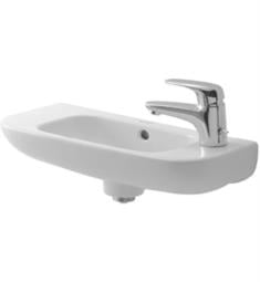 Duravit 070650 D-Code 19 3/4" Wall Mount Handrinse Bathroom Sink with Overflow and Tap Platform