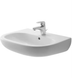 Duravit 231055 D-Code 21 5/8" Wall Mount Bathroom Sink with Overflow and Tap Platform