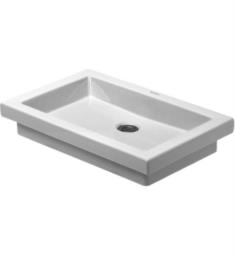 Duravit 03175800001 2nd Floor 22 3/4" Drop In Bathroom Sink without Overflow and Tap Platform