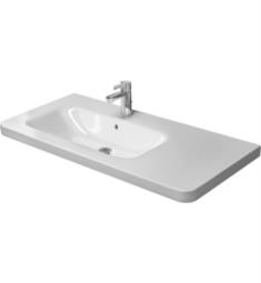 Duravit 232510 DuraStyle 39 3/8" Drop In Vanity Bathroom Sink on Left Side with Overflow and Tap Platform