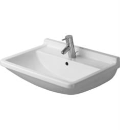 Duravit 030065 Starck 3 25 5/8" Wall Mount Bathroom Sink with Overflow and Tap Platform