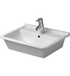 Duravit 030256 Starck 3 22" Drop In Bathroom Sink with Overflow and Tap Platform