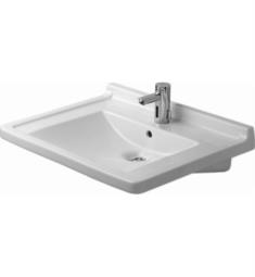 Duravit 030970 Starck 3 27 1/2" Wall Mount Bathroom Sink with Overflow and Tap Platform