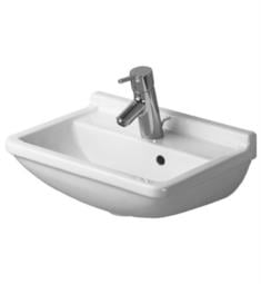 Duravit 0750450000 Starck 3 17 3/4" Wall Mount Bathroom Sink with Overflow and Tap Platform