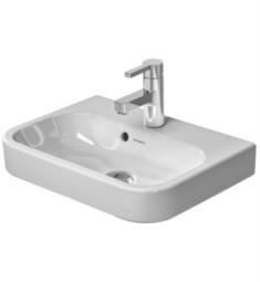 Duravit 0710500000 Happy D.2 19 5/8" Wall Mount Vanity Bathroom Sink with Overflow and Tap Platform without WonderGliss