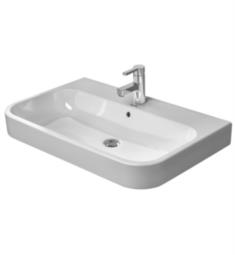 Duravit 23181000 Happy D.2 39 3/8" Wall Mount Bathroom Sink with Overflow and Tap Platform