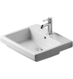 Duravit 031555 Vero 21 5/8" Drop In Vanity Bathroom Sink with Overflow and Tap Platform