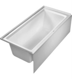 Duravit 700408000000090 Architec 66" Rectangular Alcove Acrylic Soaking Bathtub with Left Drain in White
