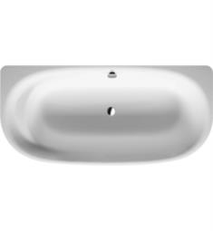 Duravit 700364000000090 Cape Cod 74 3/4" Back to Wall Acrylic Soaking Bathtub with Seamless Panel and Support Frame